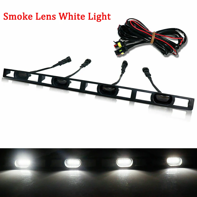 Автомобильные дымовые линзы Янтарный передний бампер капот решетка светодиодные фары для Toyota Tacoma TRD Pro 2012 2013 2014 2015 4 шт. передние гриль лампы