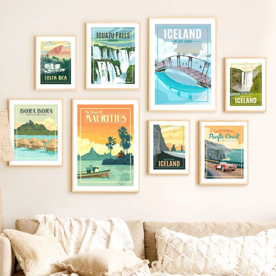 

Vintage Nature Landscape Costa Rica Mostar Wall Art Canvas Painting Nordic Posters And Prints Wall Picture For Living Room Decor