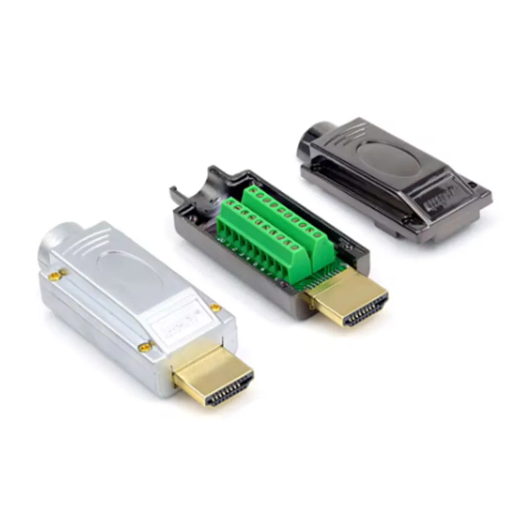 1 шт. HDMI-совместимый Разъем 2 0 Штекерная Вилка терминалы для пайки/пайки модульный