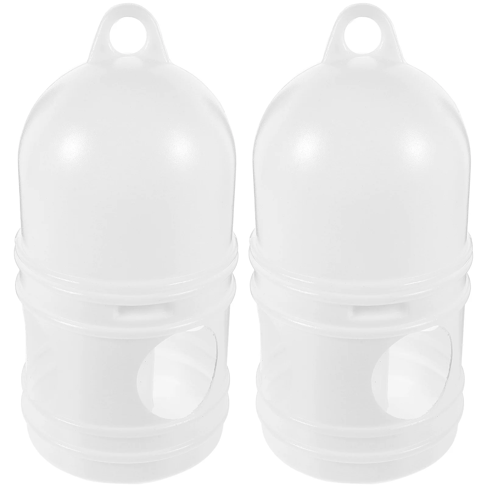 

2 Pcs Pigeon Drinking Fountain Feeding Bowl Bird Birdcage Birds Cup Plastic Water
