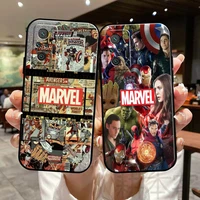 marvel the avengers phone case for xiaomi redmi note 9t 9s 9 pro max 10 10x 10 pro max 10t 10s 5g soft coque liquid silicon