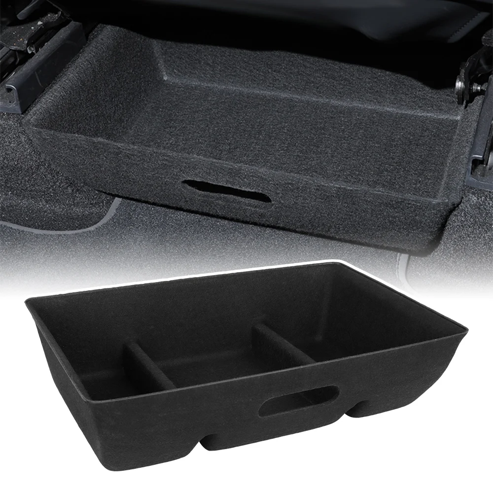

Черный ящик для хранения под сиденьем, скрытая коробка из фетровой ткани, Женский Органайзер большой емкости, модель Tesla Y