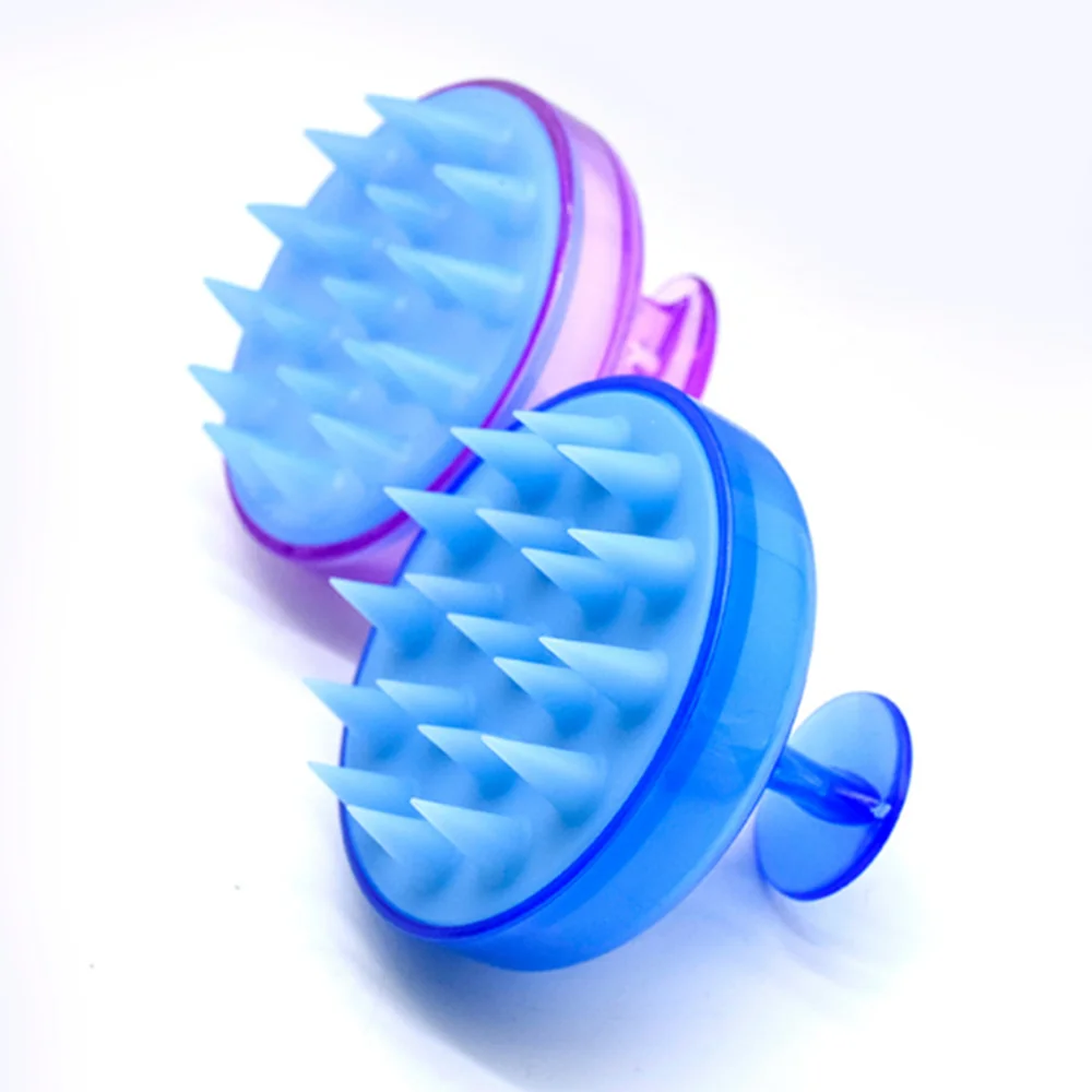 

1pc Silicone Scalp Massage Brush Shampoo Hair Washing Brush Head Body Massager Comb Shower Brush Bath Spa Slimming Massage Tool
