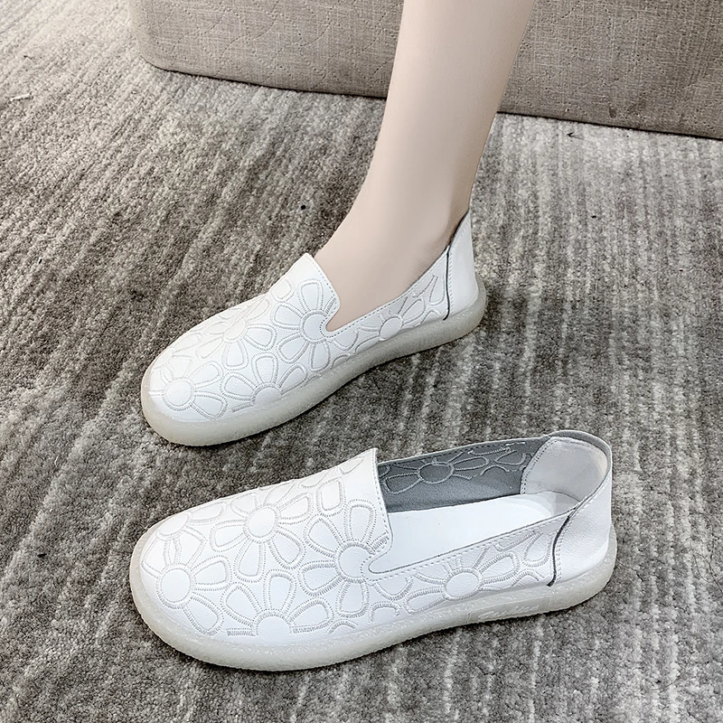 

Новинка 2022, Нескользящие женские туфли на плоской подошве, женские лоферы, летняя модная Милая повседневная обувь на плоской подошве, Женск...