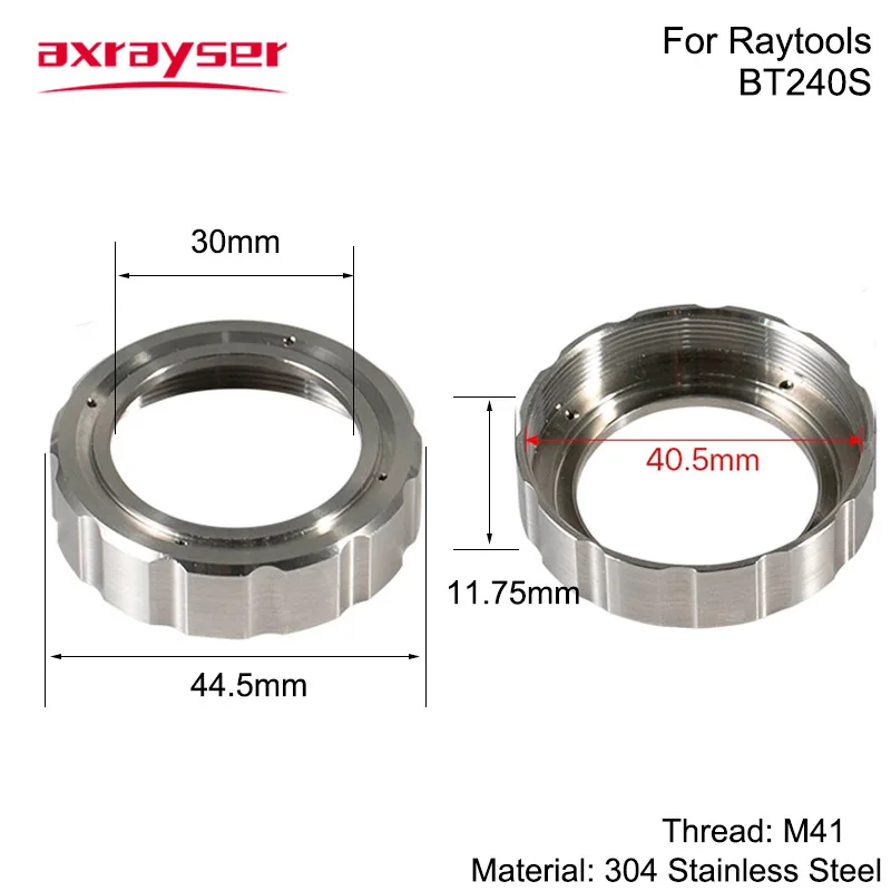 Raytools Fasten Locking Ring Ceramic Holder Laser Head Patrs 304 Stainless Steel for BT240/S BM109 BM111 Fiber Cutting Machine enlarge
