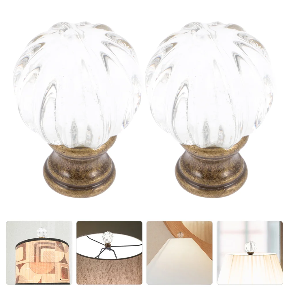 

2pcs Lamp Finial Lamp Topper Caps Lamp Knobs for Lamp Shade Holder Decoration