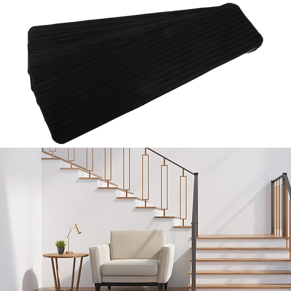 

1/5pcs 76x20cm Non-slip No Noise Solid Wood Carpet Stair Treads Floor Stair Protectors Device Wash Mat For Kids Pets Safe