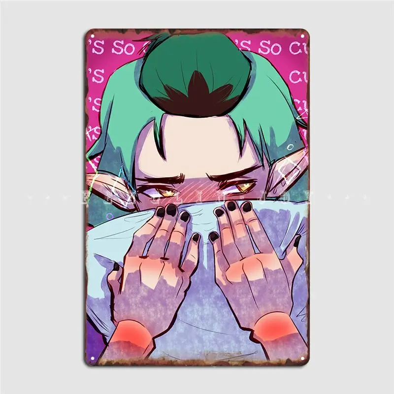 

The Owl House Shy Amity Holding A Pillow Poster Metal Plaque Retro Wall Cave Plates Home Tin Sign Poster