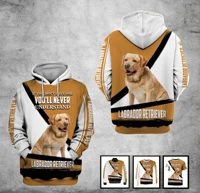 3d print golden labrador dog limited edition handsome stylish casual hoodies menwomen oversized sweatshirt costumes zip jacket