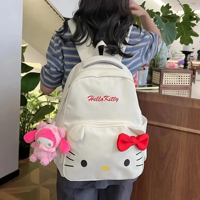 Вместительный рюкзак Sanrioed из аниме Kuromi Melody Cinnamoroll Hello Kitty милый школьный портфель