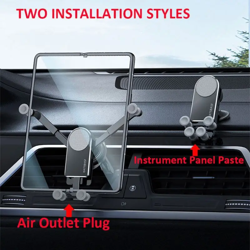 car phone holder gravity car holder for samsung galaxy z fold 3 5g car air vent clip mount foldable smart phone holder stand free global shipping