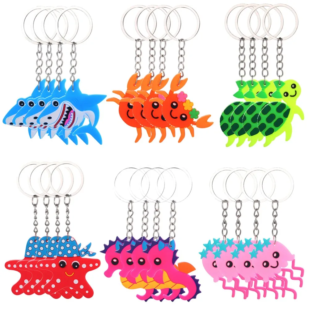 Брелки с морскими животными 6/12/18/24 шт.