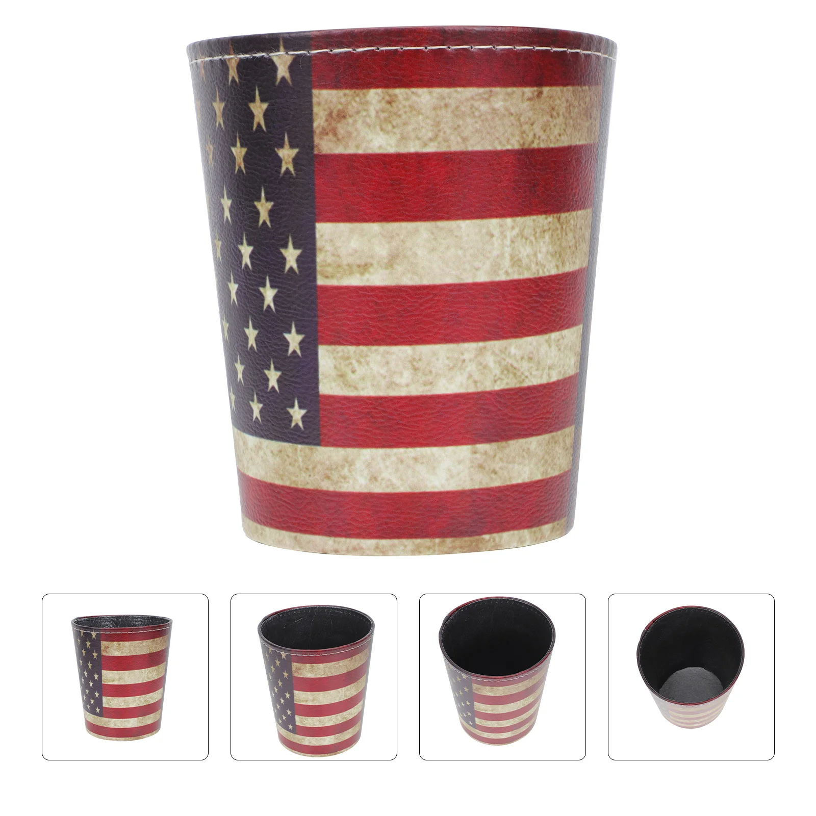 

Can Trash Garbage Bin Kitchen Wastemini Containercans Bathroom Wastebasket Basket Desktop Decorative Slim Rubbish Vintage Holder