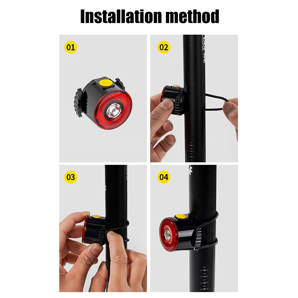 Светодиодный задний фонарь для велосипеда 30LM 250 мАч Micro USB перезаряжаемый MTB