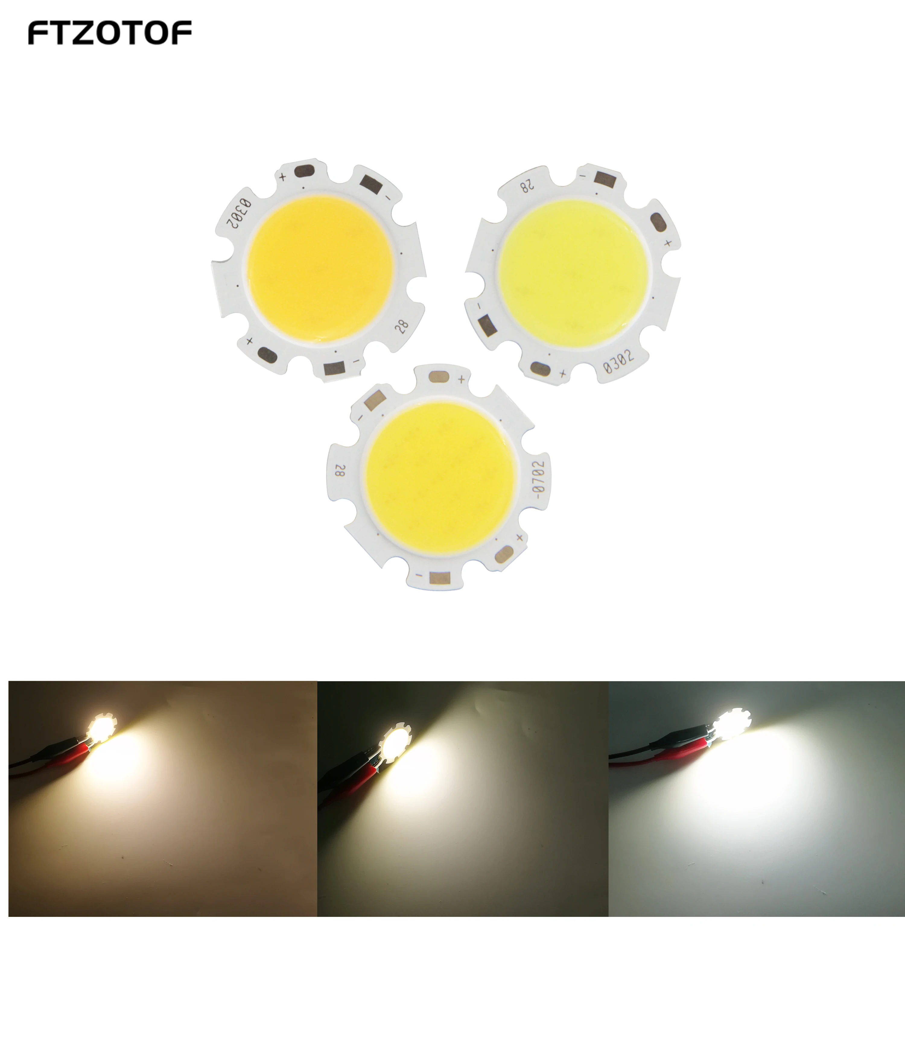 

10PCS 12W COB LED Light Source Rounded Chip On Board 28mm Dc 36v-40V 1200LM Warm Cold White Bulbs for LED DIY Ceiling House Lamp
