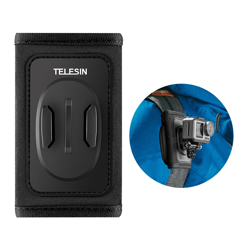 

TELESIN Action Camera Backpack Strap Mount Clip Holder Compatible with DJI OSMO Pocket GoPro Hero 8/