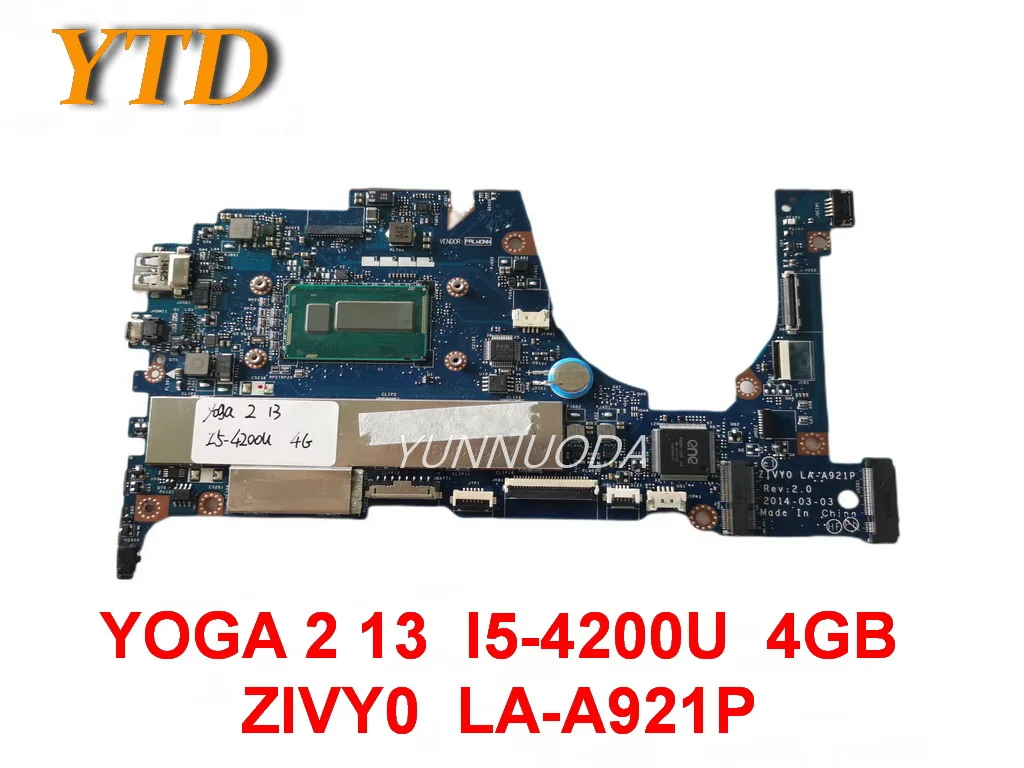 

Оригинальная материнская плата для ноутбука lenovo Yoga 2 13 I5-4200U 4GB ZIVY0
