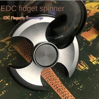 out of print stainless steel metal edc fingertip gyro three leaf maya two leaf hand spinner childrens decompression toys