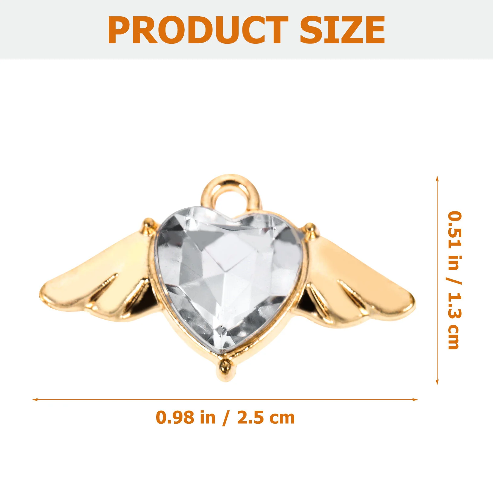 10 Pcs Wing Pendant Earring Charms Retro Diamond Bracelet Alloy Necklaces Crafting Supplies Small Jewelry Making Adults