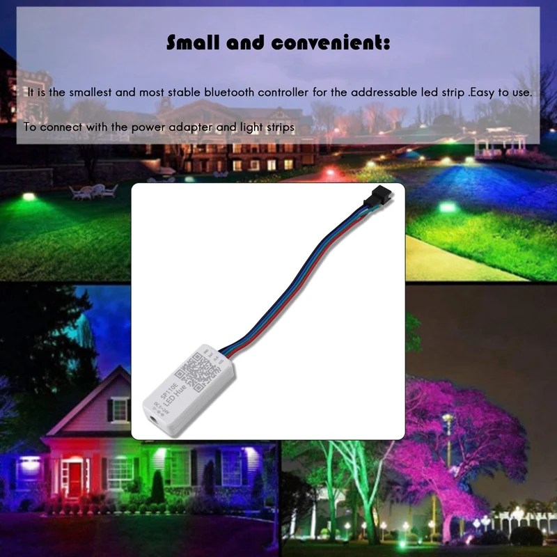 Мини-контроллер WS2812B SK6812RGB SK6812RGBW Bluetooth SP110E поддержка всех светодиодных