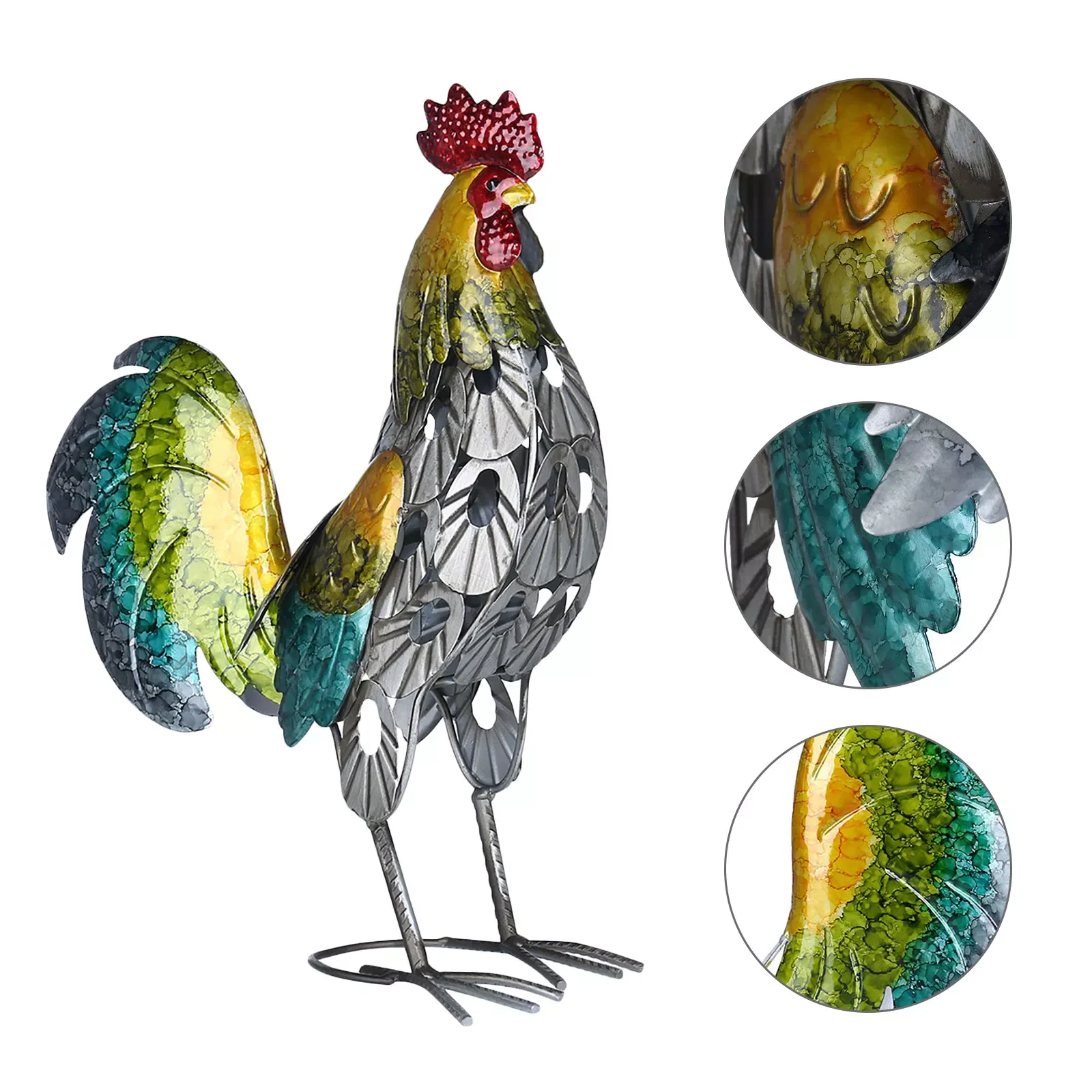 

Металлическая искусственная резная Статуэтка для украшения сада, уличное ремесло, железная Статуэтка для рабочего стола, Декор для дома, ст...