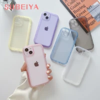 subeiya transparent shockproof bumper soft clear case for iphone 13 pro max 11 12 xs xr x 7 8 plus camera protection phone cover