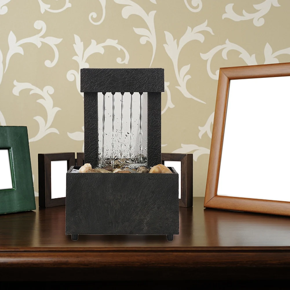 Комнатный водяной фонтан настольные украшения плавная вода водопад домашний