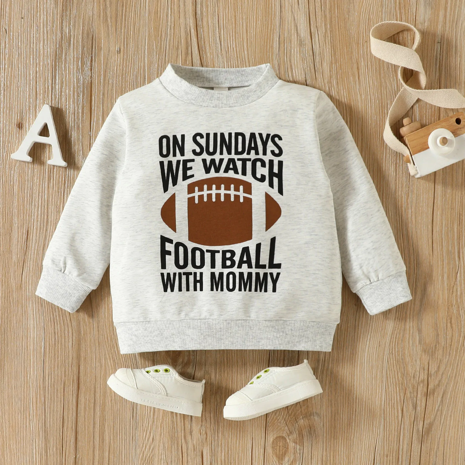 

Boy Sweatshirt Toddler Kids Baby Boy Girl On Sundays We Watch Football With Daddy Mommy Funny Sweatshirt Pullover Tops