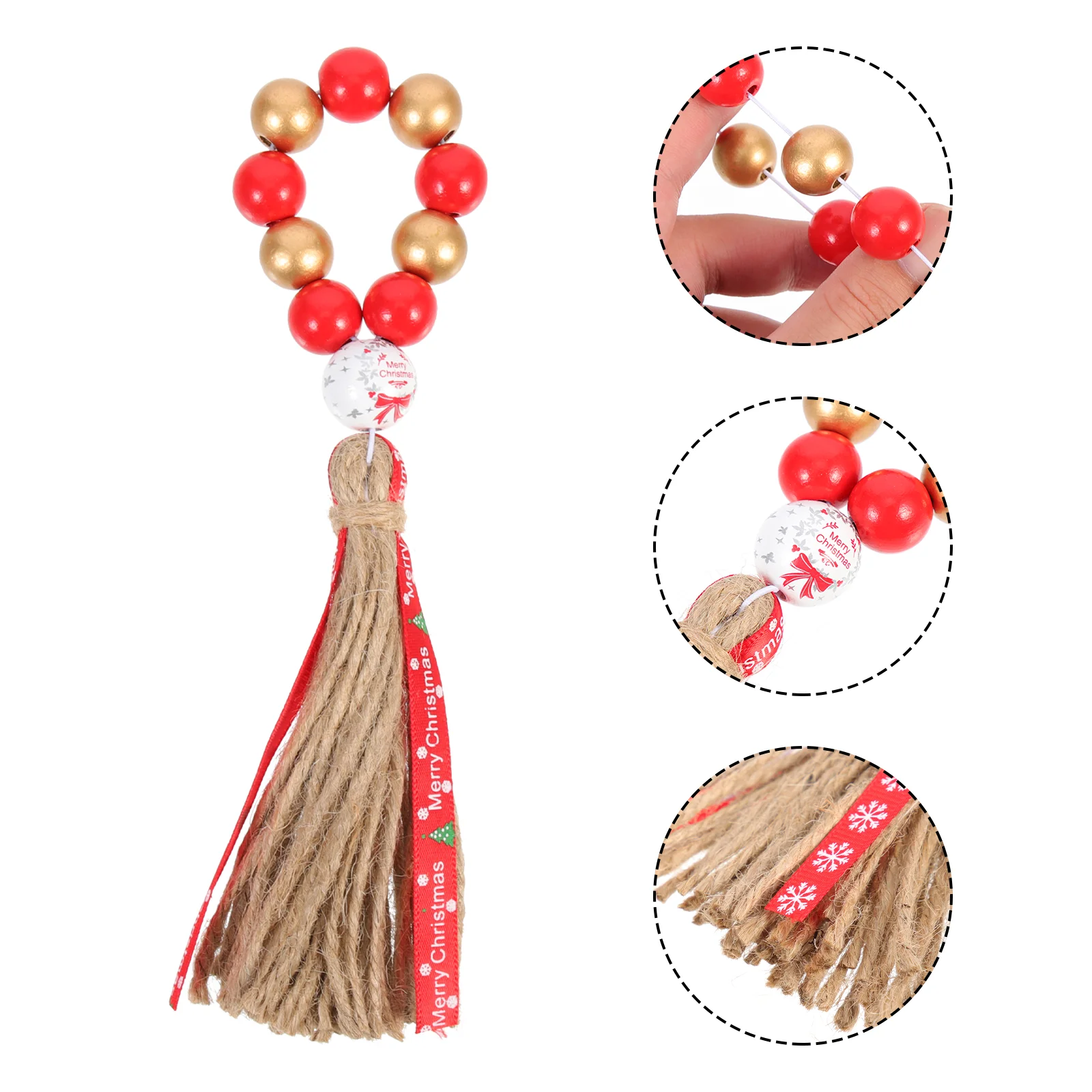 

Napkin Ring Rings Buckle Wood Beads Christmas Table Buckles Wooden Serviette Holder Farmhouse Garland Bead Holdersbands Festival