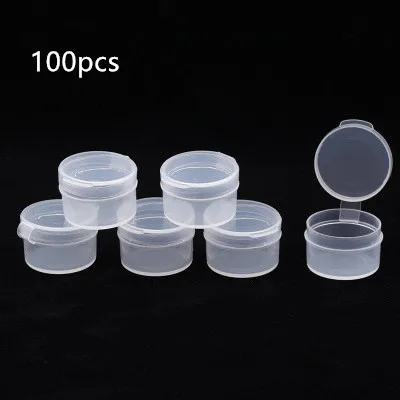 

100Pcs 5g Make Up Jars Mini Sample Bottle Sealing Pot Face Cream Container Portable Bottle Plastic Transparent Case