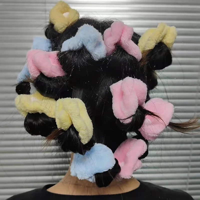 

Lazy No Heat Curling Stick Coral Velvet Sleep Curling Fluffy Wave Curler Hair Dressing Tool