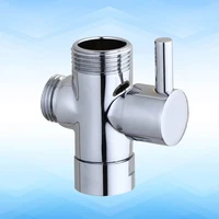 three way bathroom angle shower arm diverter for handshower switch water flow silver