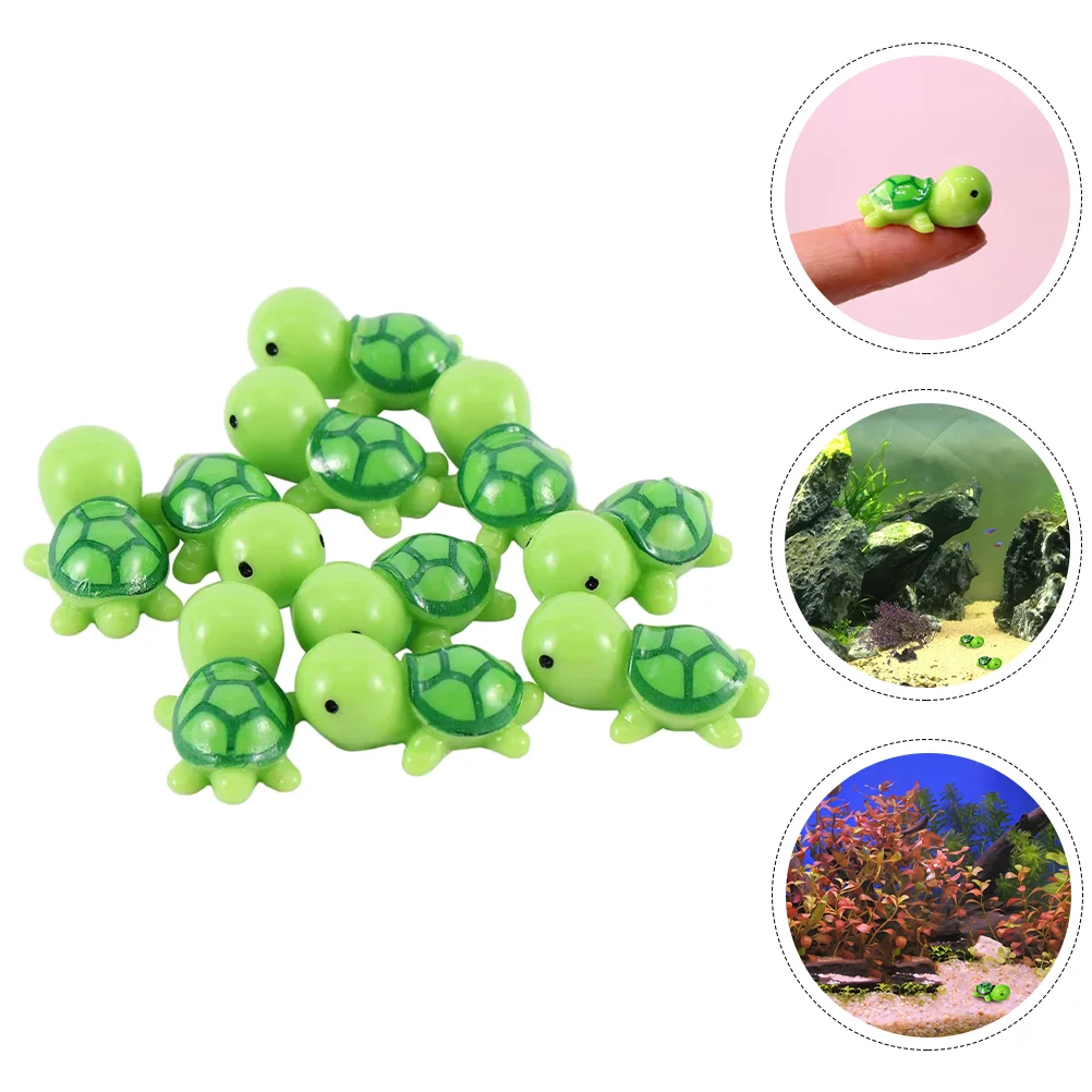 

10 Pcs Turtle Figure Sea Decor Miniature Turtle Figurines Ocean Ornaments Micro Landscape Turtle Toy Animals