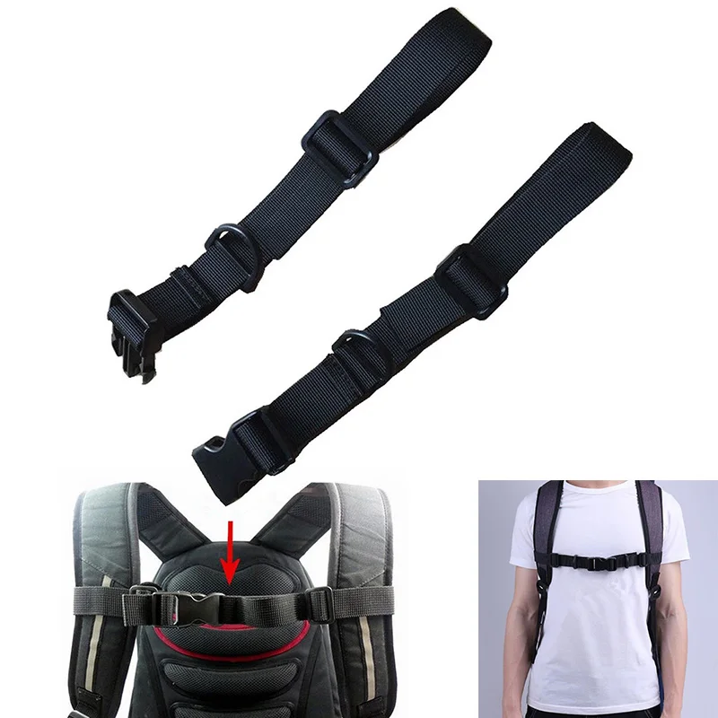 

Universal Backpack Chest Harness Sternum Straps Adjustable Nylon Fastener Buckle Clip Ropes Travel Bags Safety Fastening Belts