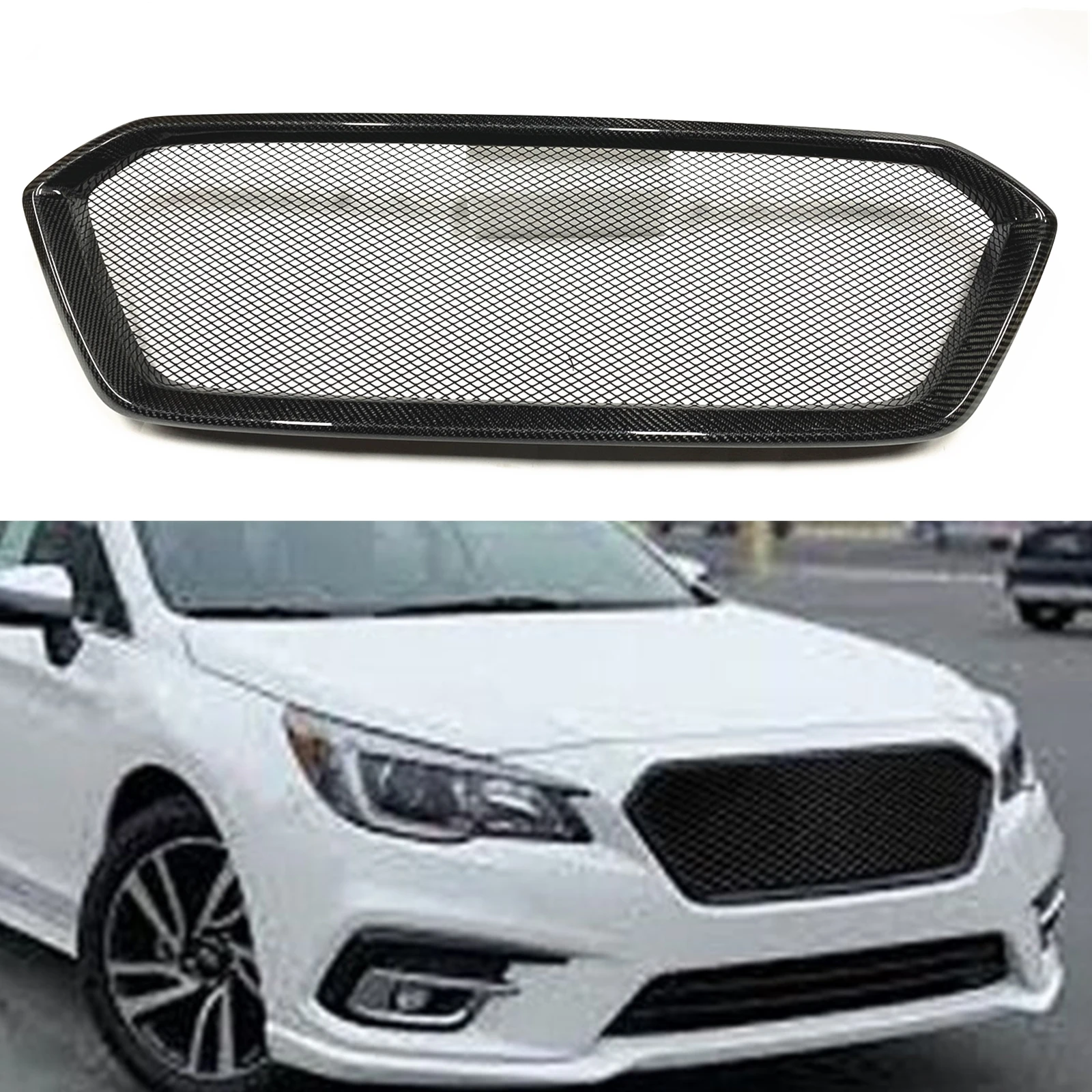 

Front Grille Upper Bumper Hood Mesh Grid Trim Racing Grill For Subaru Outback Legacy Sport Wagon 2018 2019