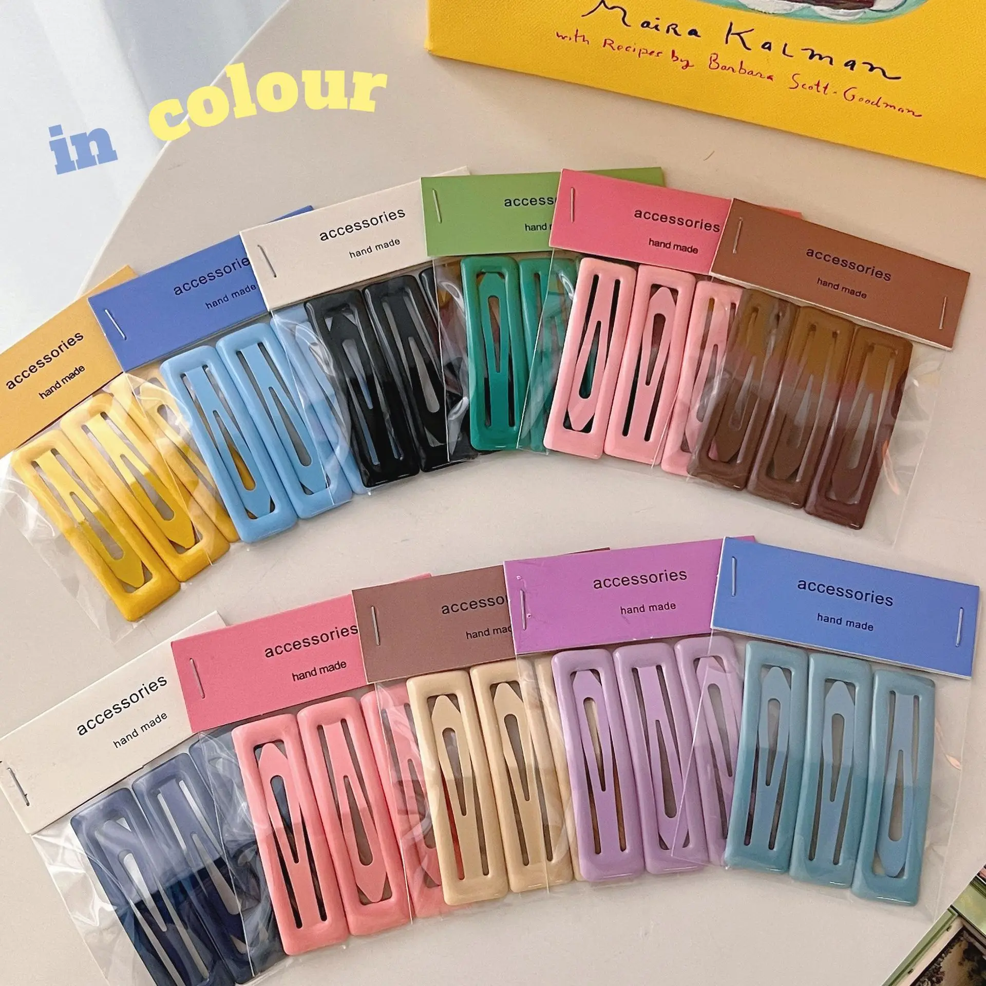 

3pcs/lot Cute Jelly Candy Colors Hairpins Frosted Bb Clip Girls Geometric Bangs Clip Accessories Women Hairgrip