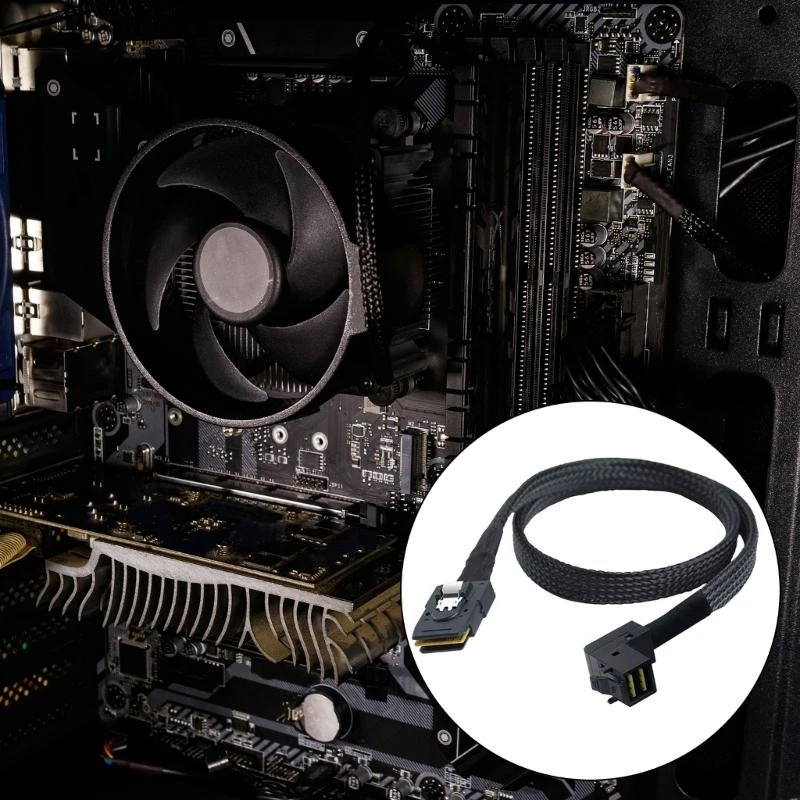 Кабель SFF 8087 до 90 градусов MINISAS 8643 для универсального использования на серверах и