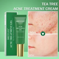 breylee tea tree acne treatment gel salicylic acid anti acne pimple marks scar spots removal cream shrink pores smooth skin care