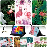 universal tablet stand case for samsung galaxy tab 2tab 3 tab 4 tab 10 1tab 10 1 lte leather flamingo print protective cover