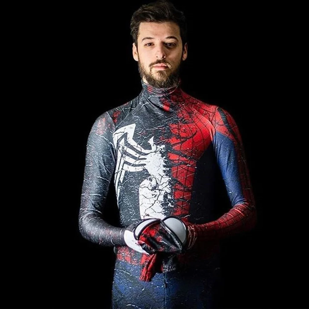 Удивительный костюм для косплея Веном симбиота спайбой TASM 2 Zentai на Хэллоуин