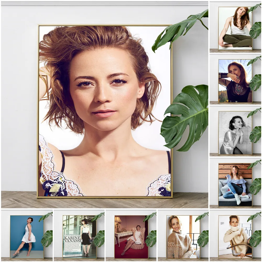 

Karine Vanasse Star Print Art Poster Actress Canvas Painting Modern Fashion Wall Stickers Bedroom Decor