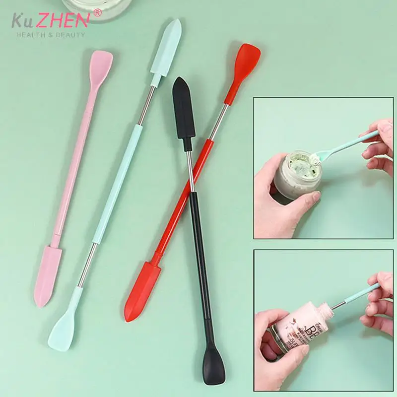 

1PC Silicone Mini Spatula Cosmetic Scraper Double-headed Scraper Baking Scraper Silicone Scraper Jam Spatula Makeup Kit