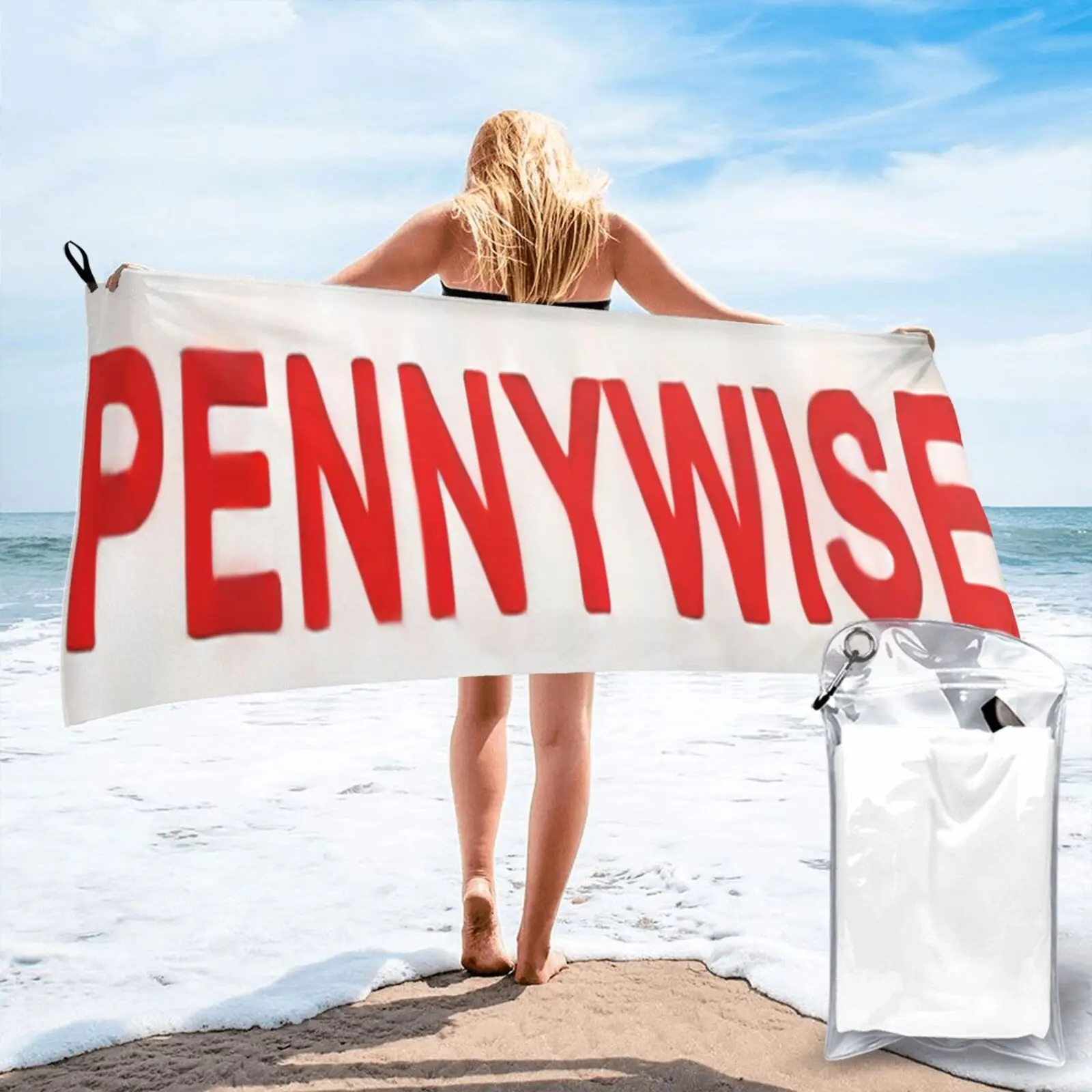 

90S Pennywise American Band Tour Reprint Beach Towel Spa Sea Beach Towel For The Beach Beach Mat Beach Cover Up Kitchen Towels