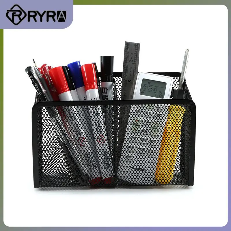 

Metal Mesh Storage Basket Desk Magnetic Pen Organizer For Pen Pencil Storage Blackboard Chalk Storage Holder Case With Magnet
