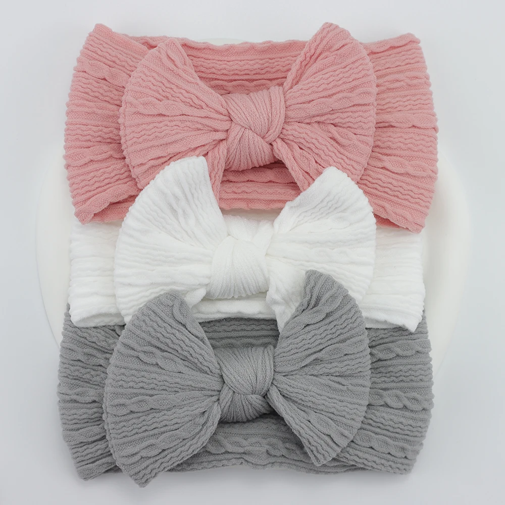 вязаные детские повязки на голову