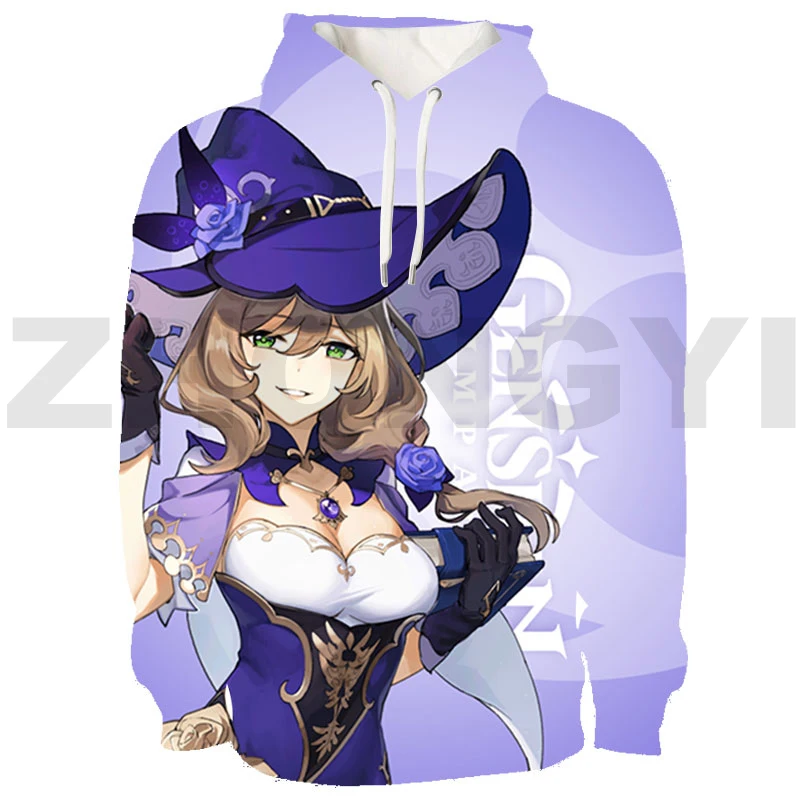 

New 3D Genshin Impact Hoodie Tops Anime Pullover Streetwear Teenagers Genshin Zhongli Xiao Sweatshirt Mens Clothing