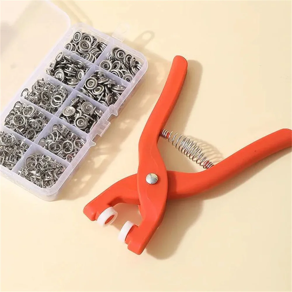 

50/100Pcs Metal Snap Buttons Press Claw Buckle Plier Fasteners Kit Sewing Accessories DIY Clothes Bag Garment Installation Tool