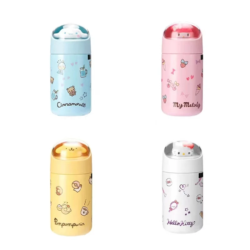 

My Melody Cinnamoroll 280 мл, термос для куклы Девочки с сердцем, кружка аниме Sanrioed, Милая Мини Портативная вакуумная колба, подарок на день рождения, ...