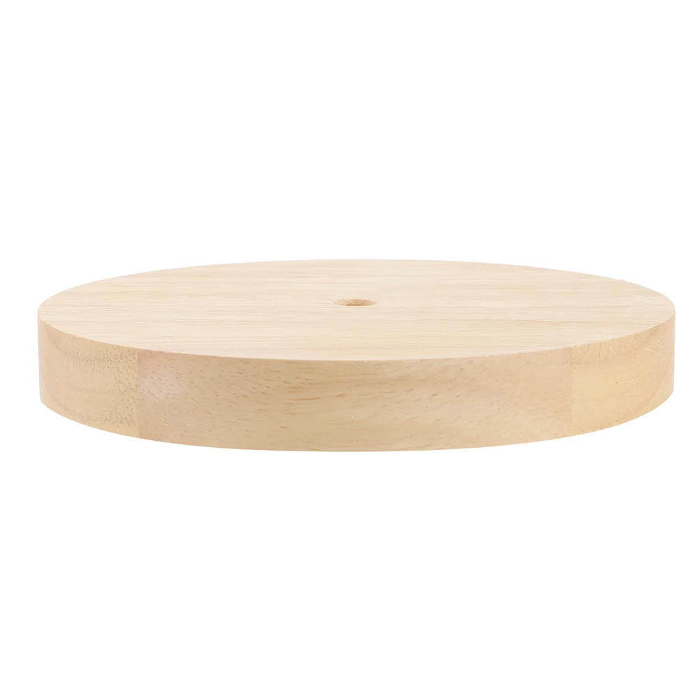 

Wood LED Light Display Base Lamp Round Table Desk Lamps Log Bases Supplies Wooden Stand