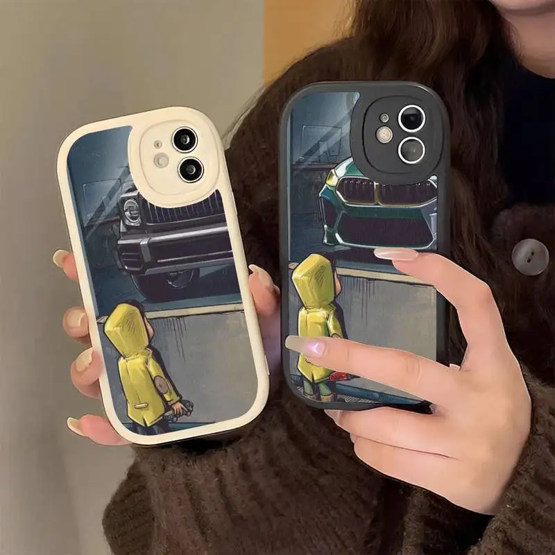 

Boy See Sports Car Jdm Drift Phone Case Hard Leather Phone Case For iPhone 14 13 12 Mini 11 14 Pro Max Xs X Xr 7 8 Plus